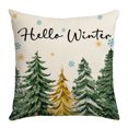 thumbnail image 2 of Yoyauz Christmas Throw Pillow Covers 18x18 eve Gift Snowman Tree Snowflakes Reindeer Winter Holiday Vintage Home Decorative Linen Breathable Pillows for Sofa Bed with Hidden Zipper, 2 of 7