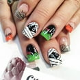 thumbnail image 1 of Uñas postizas adhesivas BMKKOT Halloween Momia Telaraña 24 piezas, 1 of 7