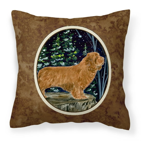 Carolines Treasures SS8174PW1414 Sussex Spaniel Fabric Decorative Pillow, 14Hx14W, multicolor