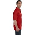 thumbnail image 2 of Hanes Men's EcoSmart ComfortSoft Blended Jersey Sport Polo Shirt, Deep Red, Small, 2 of 6