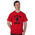 thumbnail image 5 of Funny Christmas Get Baked Gingerbread Men's Graphic T Shirt Tees Brisco Brands S, 5 of 5