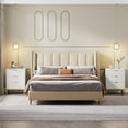 thumbnail image 7 of Tribesigns Modern 3-Drawer Nightstand, 25.8" Small Bedside Table with Storage Drawers and Gold Legs for Bedroom, White, 7 of 7