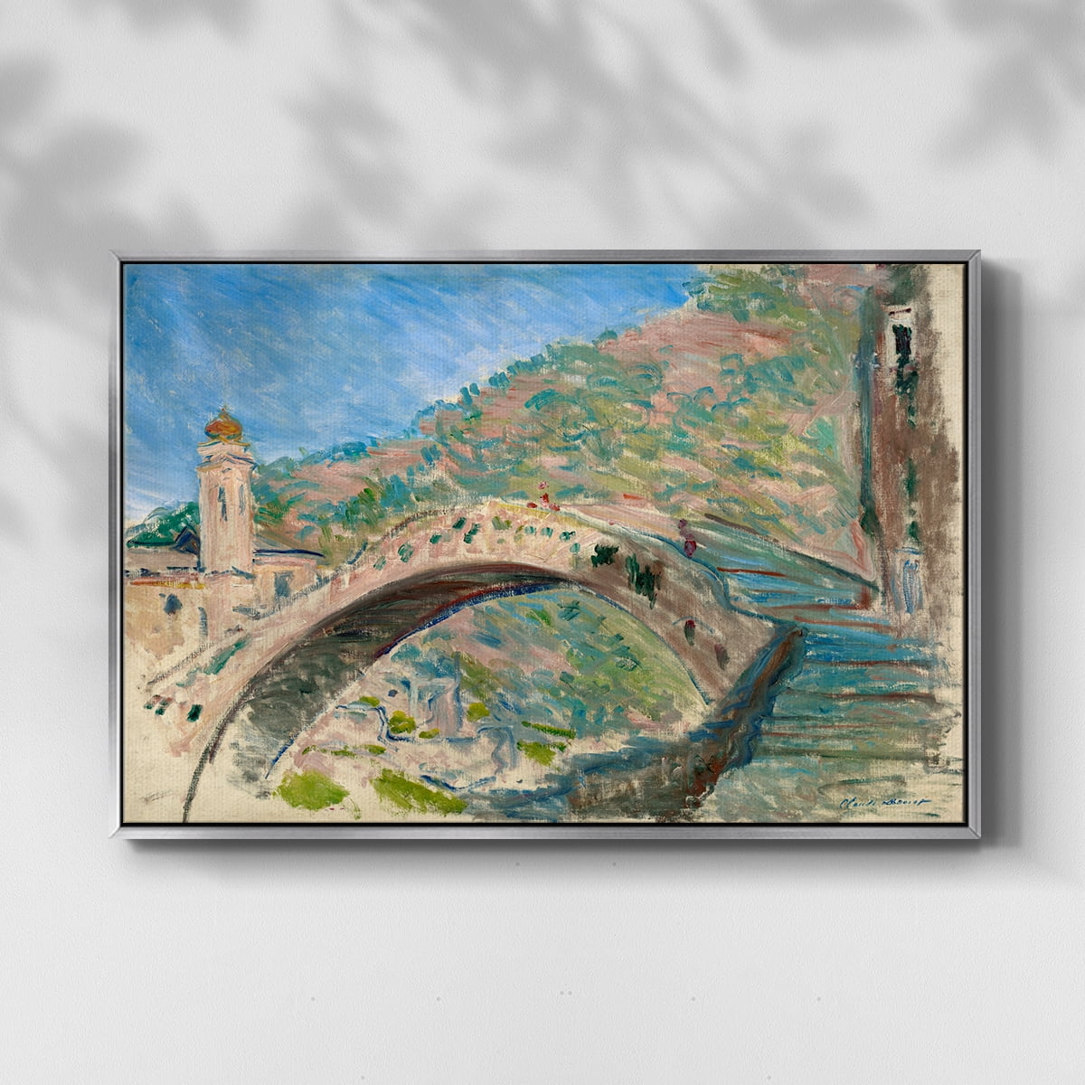 Vintage Landscape-CLIV By Wexford Home Framed in Silver Wood Gallery Wrapped Canvas 25 in. x 37 in.