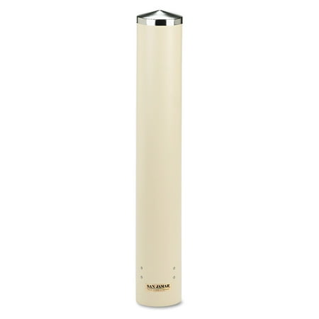 San Jamar Foam Cup Dispenser w/Removable Cap, Pull-Type, Sand
