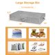 thumbnail image 5 of Punemi Almacenamiento Debajo De La Cama Paquete De 3 Bolsas De Almacenamiento Debajo De La Cama Con Tapa Organizador De Cajones De Almacenamiento De Ropa Resistente Y Plegable Con 3 Asas Manta De Tela, 5 of 5