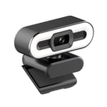 Webcam 4K USB Plug and Play Webcam with Built in Microphone Lighting for Live Stream Video Call Video Conference Online Teaching