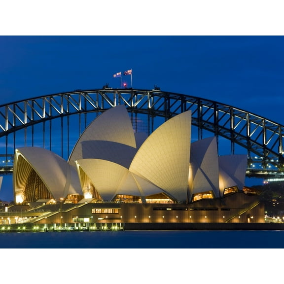 Art.com Sydney, Opera House at Dusk, Australia Photographic Print by Peter Adams, 16" x 12"