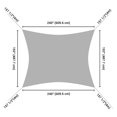 thumbnail image 6 of Yescom 20x16Ft 97% UV Block Rectangle Sun Shade Sail Outdoor Patio Pool Garden Yard Lawn Carport Net Bright Orange, 6 of 11