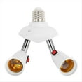 thumbnail image 2 of Adaptador divisor de casquillo E27 2 en 1 ajustable 360 grados para bombillas LED estándar, 2 of 4