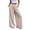 Pink, variant on Wide Leg Pants Woman Elastic High Waist Loose Casual Lightweight Striped Flowy Palazzo Pants with Pockets