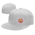 thumbnail image 5 of TEQUAN Flat Brim Hat Snapback Hats, Happy Smile Face Pattern Adjustable Men Baseball Cap (White), 5 of 6