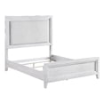thumbnail image 2 of Leva Queen Bed, Upholstered LED Headboard, Modern White Acacia Wood, 2 of 9