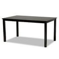 thumbnail image 3 of Baxton Studio Ruth Sand Fabric Upholstered and Dark Brown Finished Wood 7-Piece Dining Set, 3 of 7