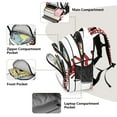 thumbnail image 5 of ALAZA Baseball White School Backpack Elementary Bag Bookbag Travel Rucksack, 5 of 6