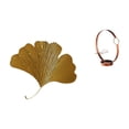 thumbnail image 1 of Esculturas de pared de hojas de ginkgo, soporte para botellas de hierro forjado, adorno artístico de hierro, ideal para sala de estar, cocina, dormito, 1 of 8