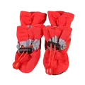 4pcs/set Waterproof Pet Dog Shoes Chihuahua Anti-slip Rain Boots Footwear for Small Cats Dogs Puppy Dog Pet Booties (Red 3)
