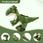HollyHOME 10 Green Plush T-Rex Dinosaur Stuffed Animal Toy for Kids Gift