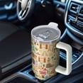 thumbnail image 4 of 40oz Moon Phase Tumbler for Travel Lovers, Travel Themed Coffee Cup With Handle, Double Insulated Spill Proof Lid & Straw, 4 of 5