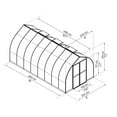 thumbnail image 4 of Palram - Canopia Bella 8' x 16' Polycarbonate/Aluminum Walk-In Hobby Greenhouse - Silver - with 3 Roof Vents, 4 of 10
