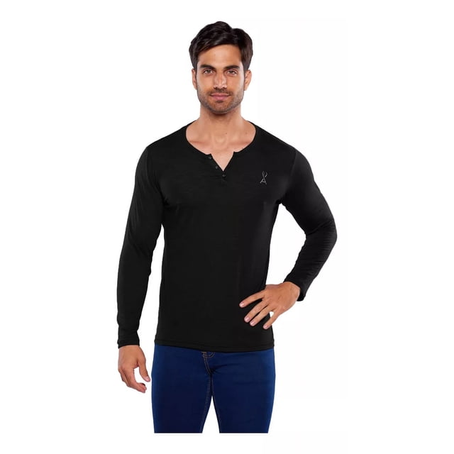 Playera Manga Larga Para Hombre Cuello Aletilla - Alfani