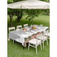 thumbnail image 3 of Outdoor Tablecloth with Umbrella Hole and Zipper, Christmas Grey Rectangle Table Cloth 54x80 Inch Waterproof Tablecloth, White Xmas Tree Forest Poinsettia Rustic Wooden Picnic Table Cover for Patio, 3 of 7
