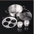 thumbnail image 4 of Egg Poacher Pan Nonstick 4 Eggs, Stainless Steel Poached Egg Maker Pot Egg Poaching Pan, Poached Egg Cooker Pot Multipurpose Stovetop Egg Poacher Pot for Multiple Stove Types, 4 of 11