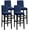 Navy blue, variant on Stretch Pub Chair Slipcover,Set of 2/4/6 Height Bar Stool Cover Counter Stool Slipcover Universal Removable Washable Non-slip Jacquard Chair Protector for Cafe Kitchen Restaurant-1 Pcs-dark green