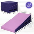 thumbnail image 4 of WYDK Gymnastics Mat 34”X24”X14” Incline Tumbling Mats for Home Gym, Folding Exercise Mat Cheese Wedge Mat with Non-Slip PVC Surface & Handles for Kid Adults Workout,Pink, 4 of 7