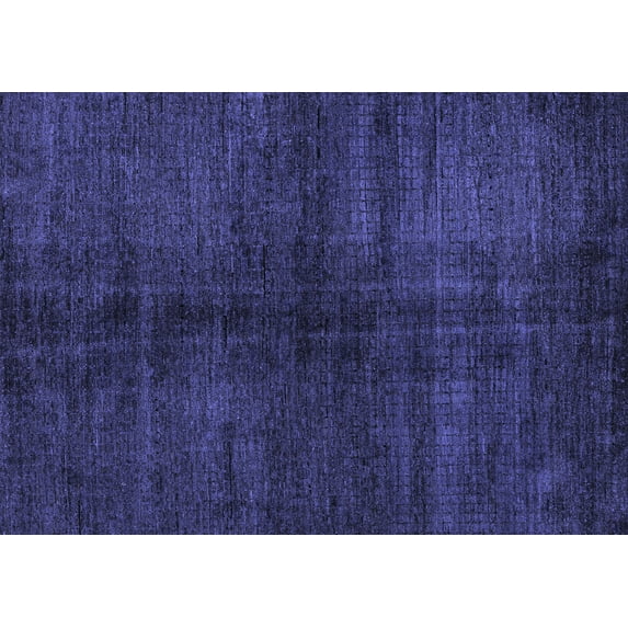Ahgly Company Machine Washable Indoor Rectangle Abstract Blue Modern Area Rugs, 3' x 5'