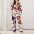 thumbnail image 3 of Bingfone Womens Pajama Sets Colorful Mushrooms (2) Print,Long Sleeve Loungewear Pajamas Set-X-Large, 3 of 9