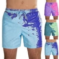 thumbnail image 2 of Magical Change Color Beach Shorts Summer Men Trunks Traje de baño Traje de baño Quick Dry Bathing Shorts Beach PantKids 4S, 2 of 5