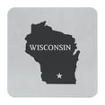 thumbnail image 2 of Supreme Stainless Steel 4-Piece Square Coasters with Non-Slip EVA Backing (Wisconsin), 2 of 4