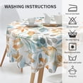 thumbnail image 3 of Autumn Fall Round Tablecloth 60 Inch Thanksgiving Tablecloth Watercolor Fallen Leaves Decorative Table Cloth with Waterproof Polyester for Holiday Kitchen Dining Room Outdoor Patio Party, 3 of 6