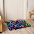 thumbnail image 6 of Graffiti Polyester Chair Rug Mat, Non-Slip and Machine Washable Area Rugs, 6 of 6