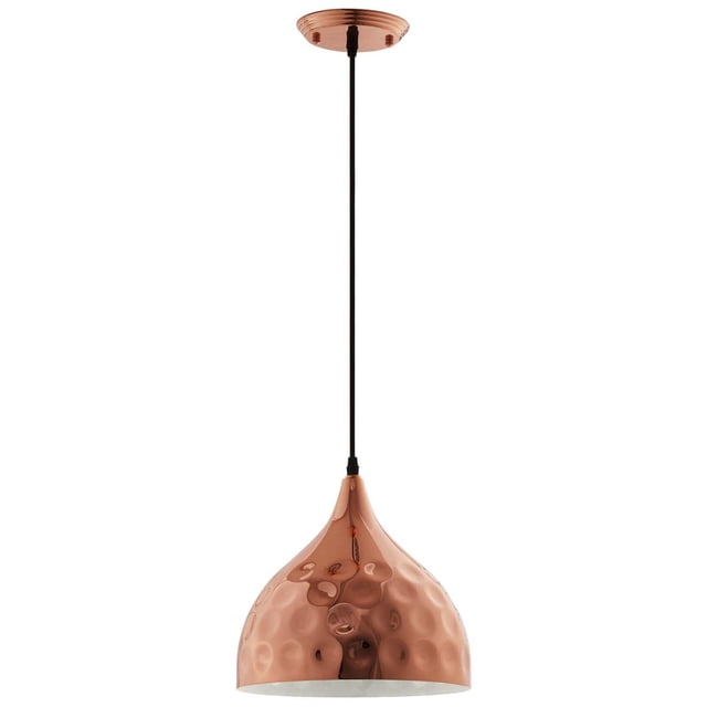 Lámpara Colgante Modway Dimple con Pantalla en Forma de Campana de 28 cm Oro Rosa