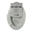 Mainstays Elongated White Wood Toilet Seat, Easy Clean