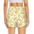 thumbnail image 4 of Uemuo Banana Pattern Women's Athletic Shorts High Waisted Running Shorts with Liner Pockets Gym Elastic Workout Shorts-Small, 4 of 9