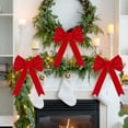 thumbnail image 5 of JeashCHAT Christmas Wreath Bow, Red Velvet Bows, Large Christmas Tree Topper Bow, Xmas Tree Wreath Decoration, Xmas Holiday Party Home Front Door Decor, 5 of 6