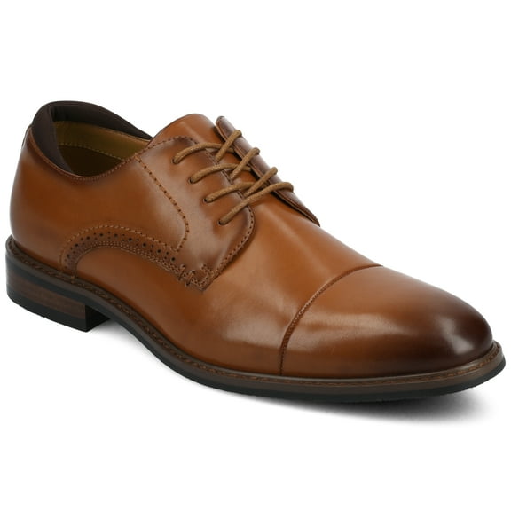 Vance Mens Maning Cap Toe Lace-up Derby