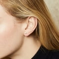 thumbnail image 2 of KISPER 18K Gold Plated Cubic Zirconia Ear Crawler Climber Earrings, 2 of 6