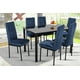 thumbnail image 1 of Comedor Troya 6 MOBILKRAFT Azul Sillas Tubulares Cubierta de Cristal, 1 of 3