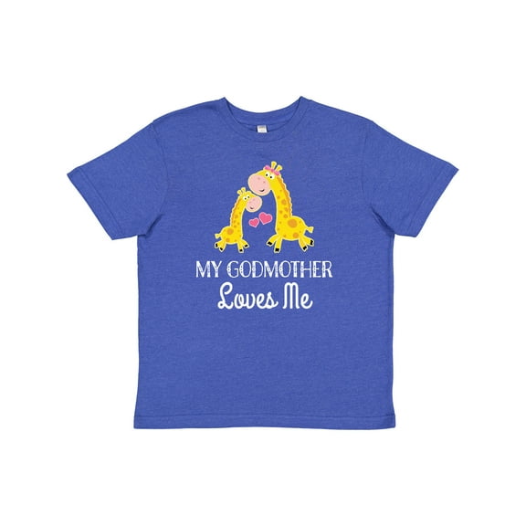 Inktastic My Godmother Loves Me Giraffe Youth T-Shirt