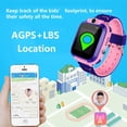 thumbnail image 5 of LNKOO Kids Smartwatch Waterproof AGPS Tracker Anti-Lost Smart Watch Phone for Children 3-12 Girls Boys SOS Call Remote Camera Two Way Call Touch Screen Games Christmas Birthday, 5 of 7