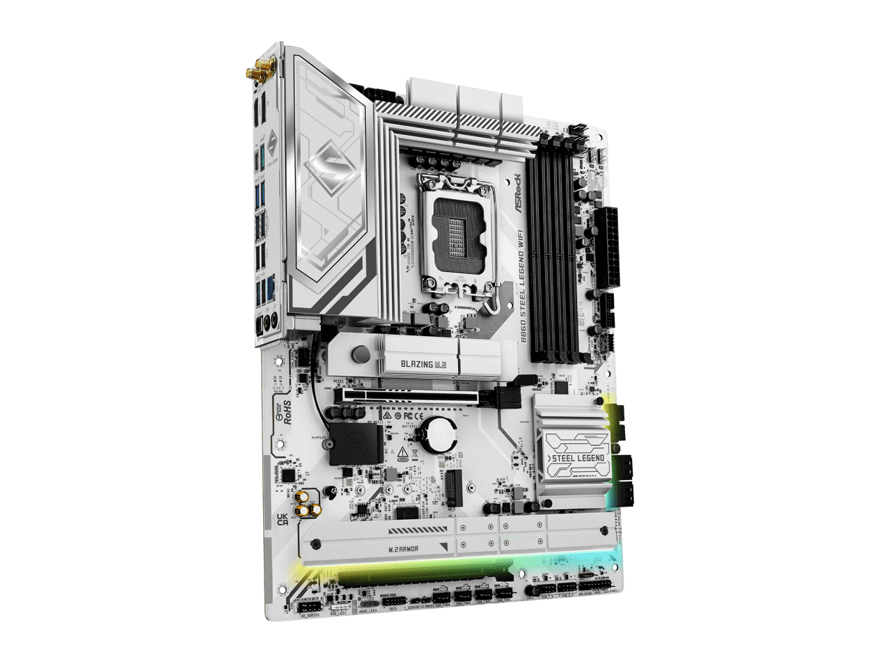 ASRock B860 Steel Legend WiFi LGA 1851 Intel B860 SATA 6Gb/s DDR5 ATX Motherboard