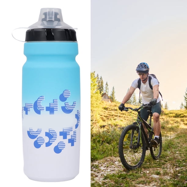 Botella Exprimible Para Ciclismo, Botella De Agua Para Ciclismo De PP Fácil De Limpiar, 750 Ml, Con Cubierta A Prueba De Polvo Para Deportes