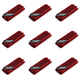 thumbnail image 1 of Radiador disipador de calor de disco M.2 de calor duro de estado sólido para PCIE 2280 SSD rojo 9 piezas, 1 of 7