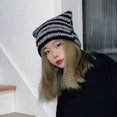 thumbnail image 4 of COMEET Knit Hat, Devil Knitted Hat for Adult Windproof Foldable Winter Hat Handmade Cat Ear Shape Keep Warm Cycling Hat, 4 of 20