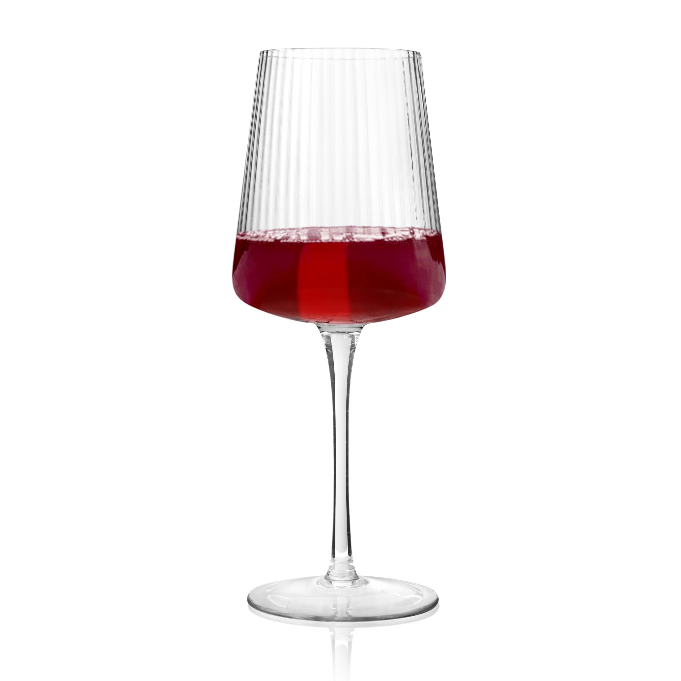 Artland Soho Optic 8.5 oz Champagne Flute & 14 oz Goblet (8-Piece Set) - Stemmed Glasses for Weddings, Parties - Versatile for Cocktails, Prosecco, Wine Excellent Gift Idea, Dishwasher Safe (Clear)