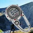 thumbnail image 1 of Digital Carabiner Watch Luminous Anti-scratch Precise Backpack Belt Pocket Clip on Watch for Outdoor Black, 1 of 13