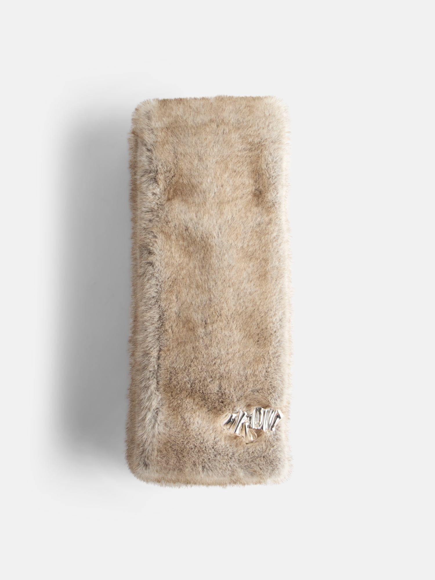 Scoop Women's Faux Fur Scarf, Gray